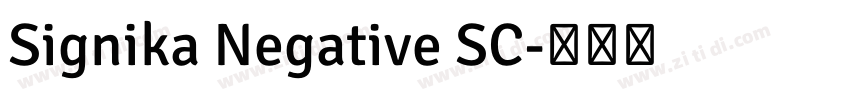 Signika Negative SC字体转换
